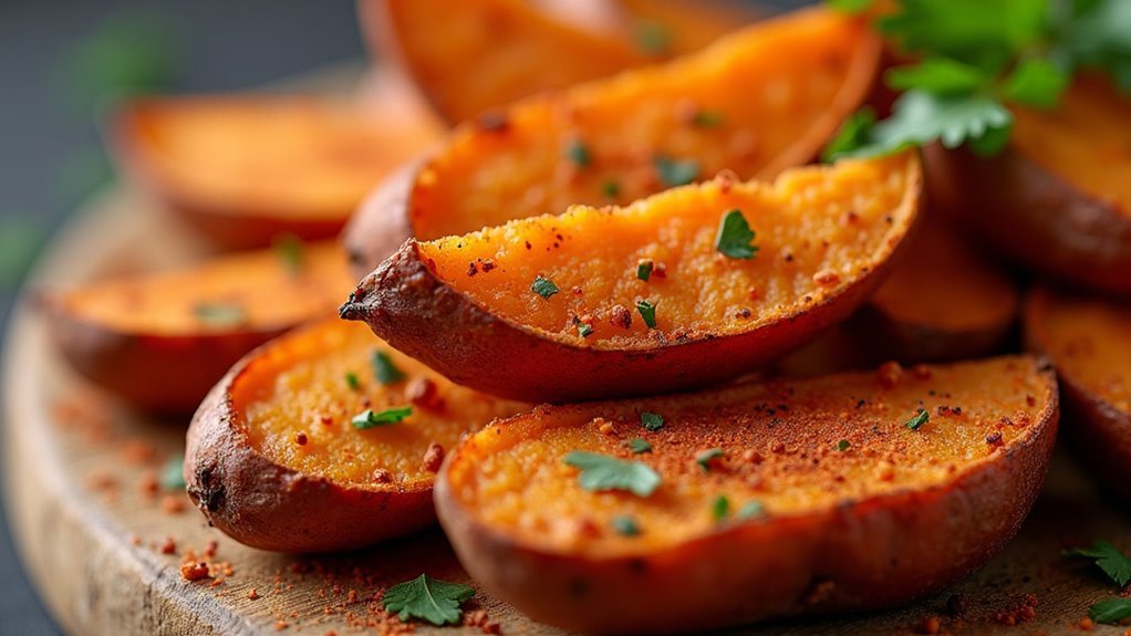 spiced sweet potato wedges