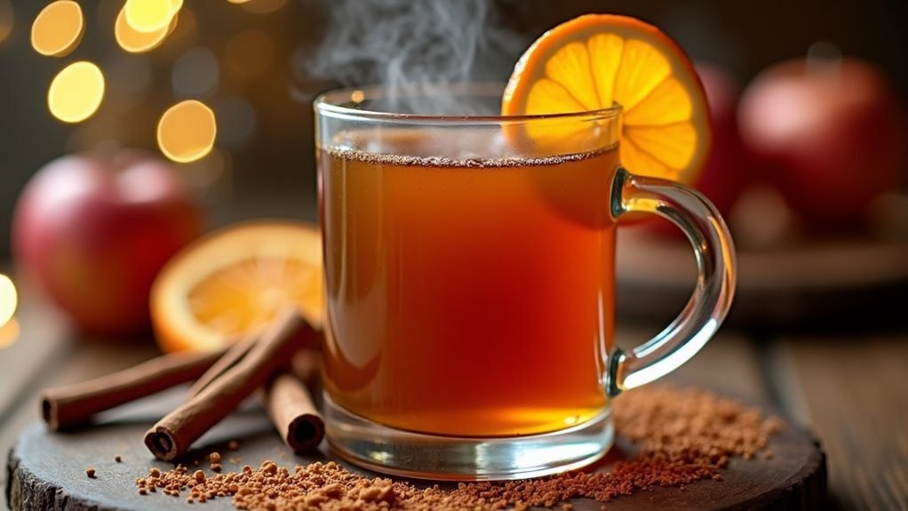 spiced warm apple beverage