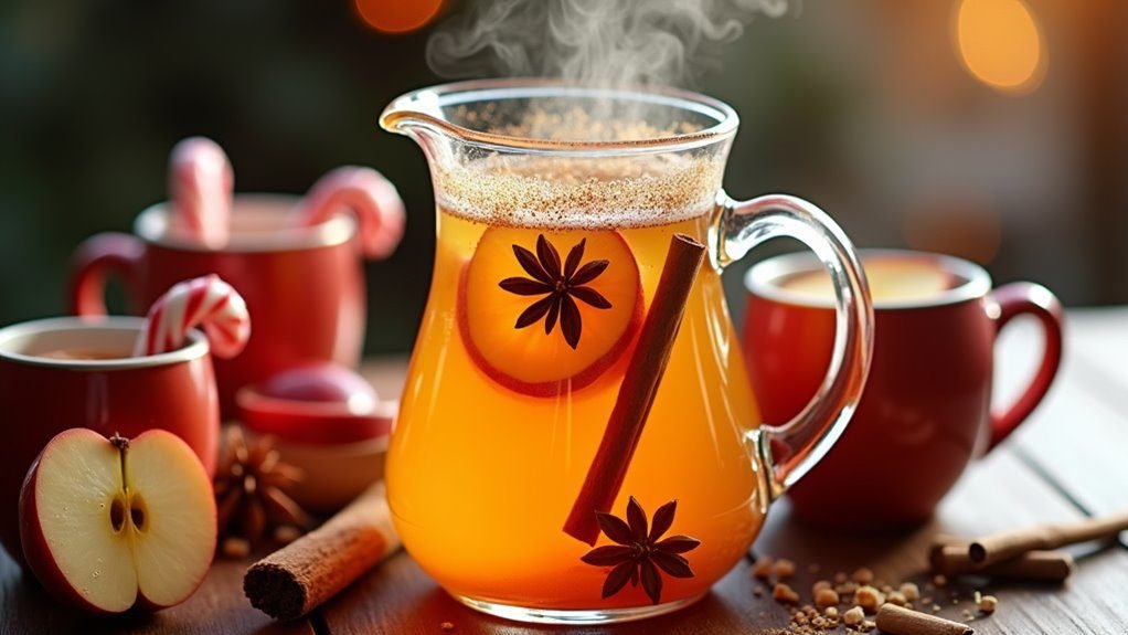 spiced warm apple beverage