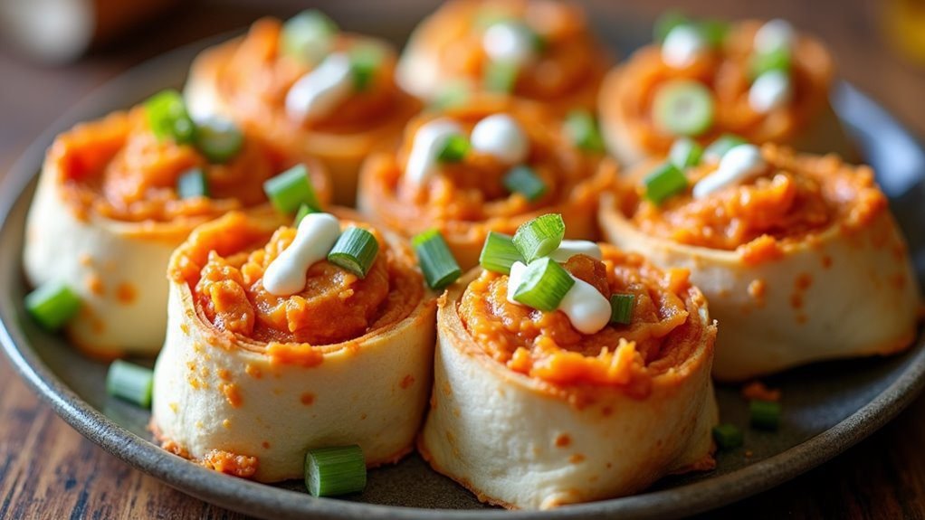 spicy chicken roll ups