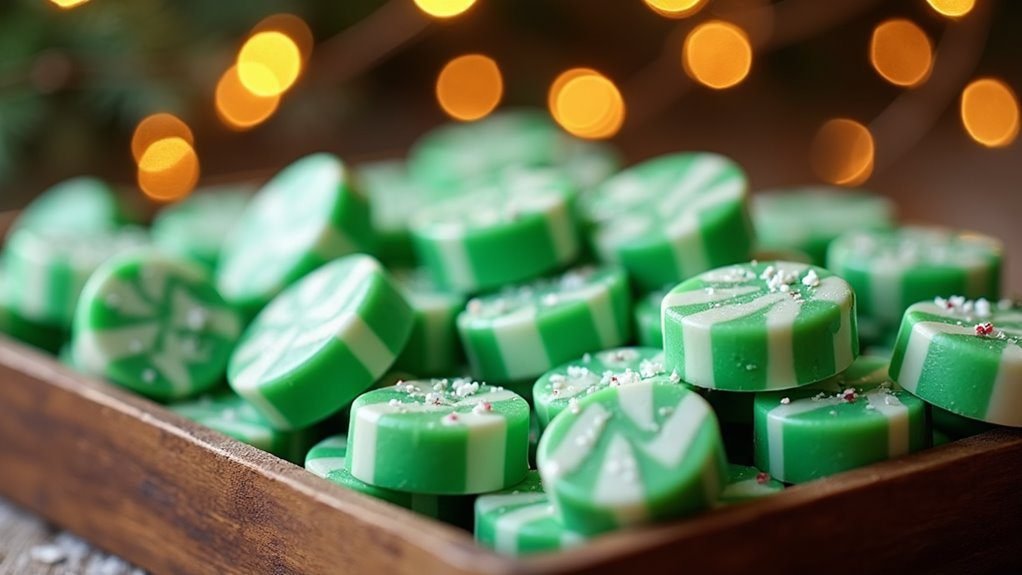 stacked mint chocolate treats