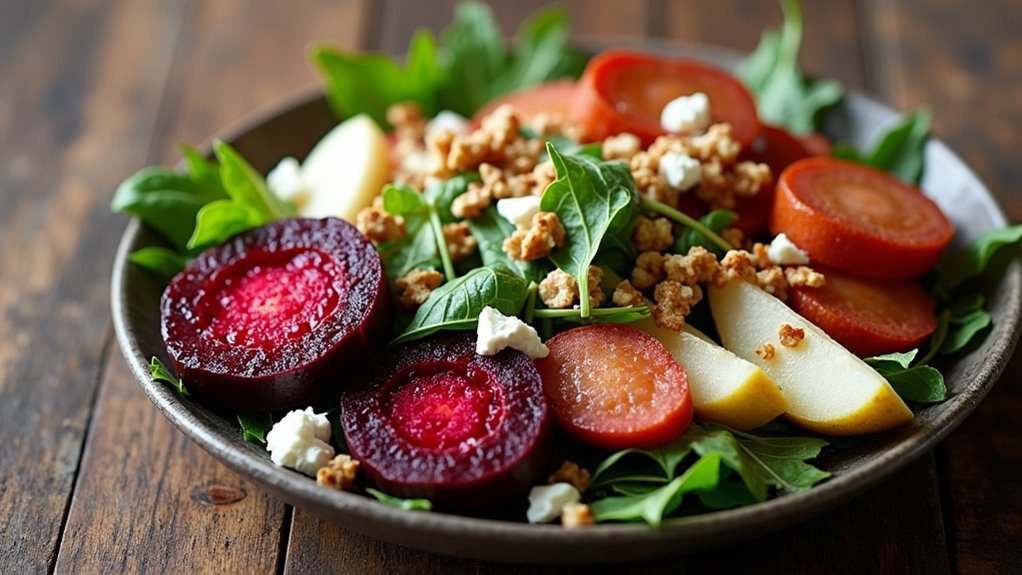 winter salad with chorizo