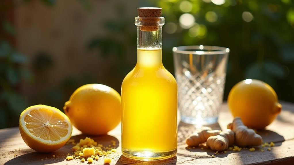zesty ginger lemon liqueur