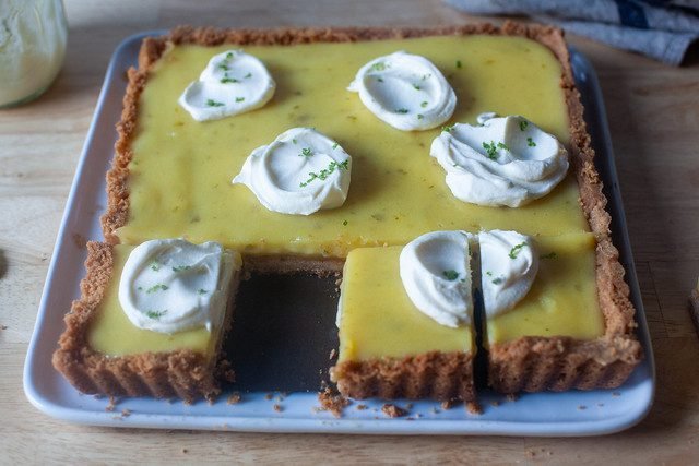 lime curd tart