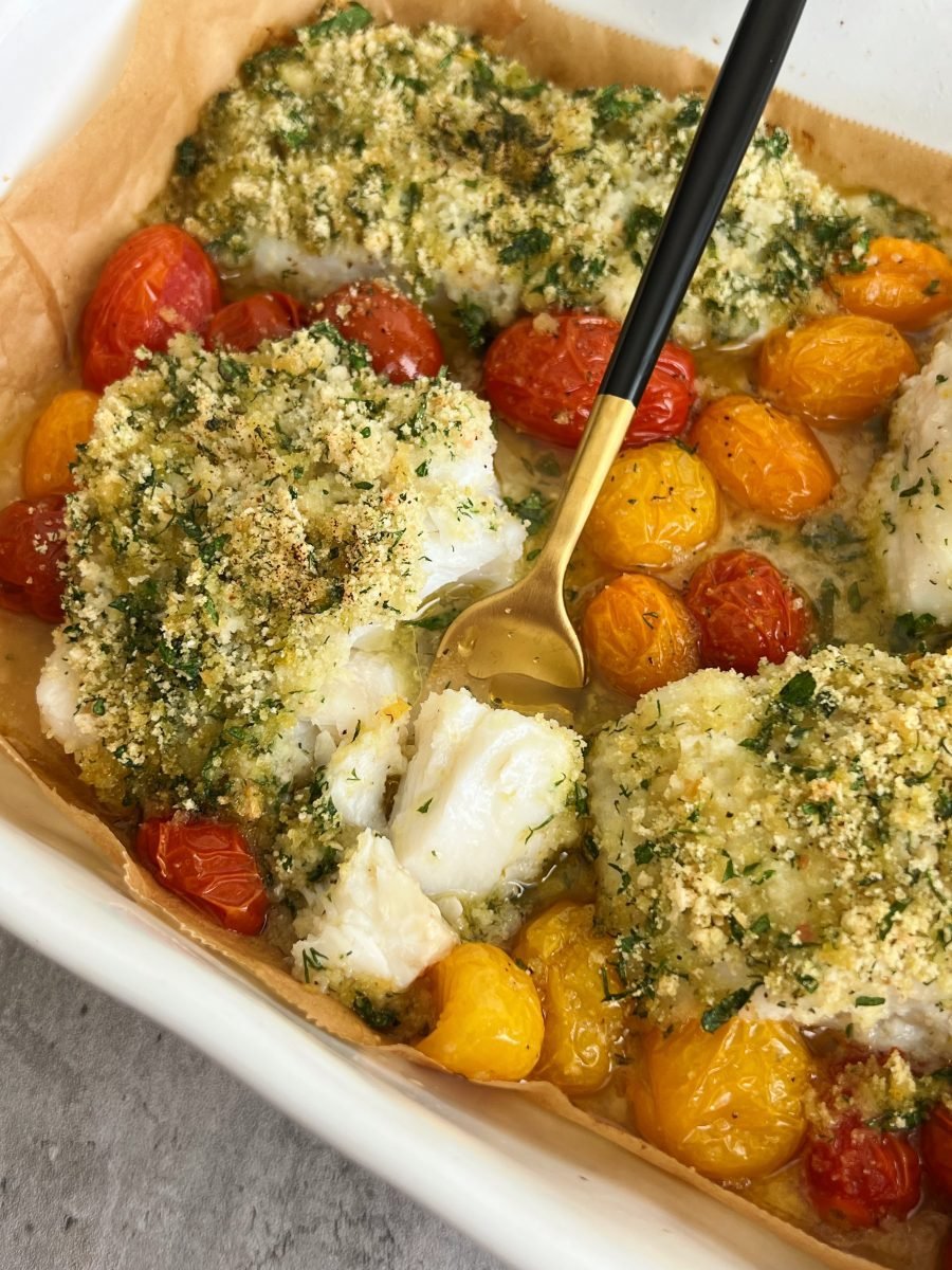 herb crusted cod