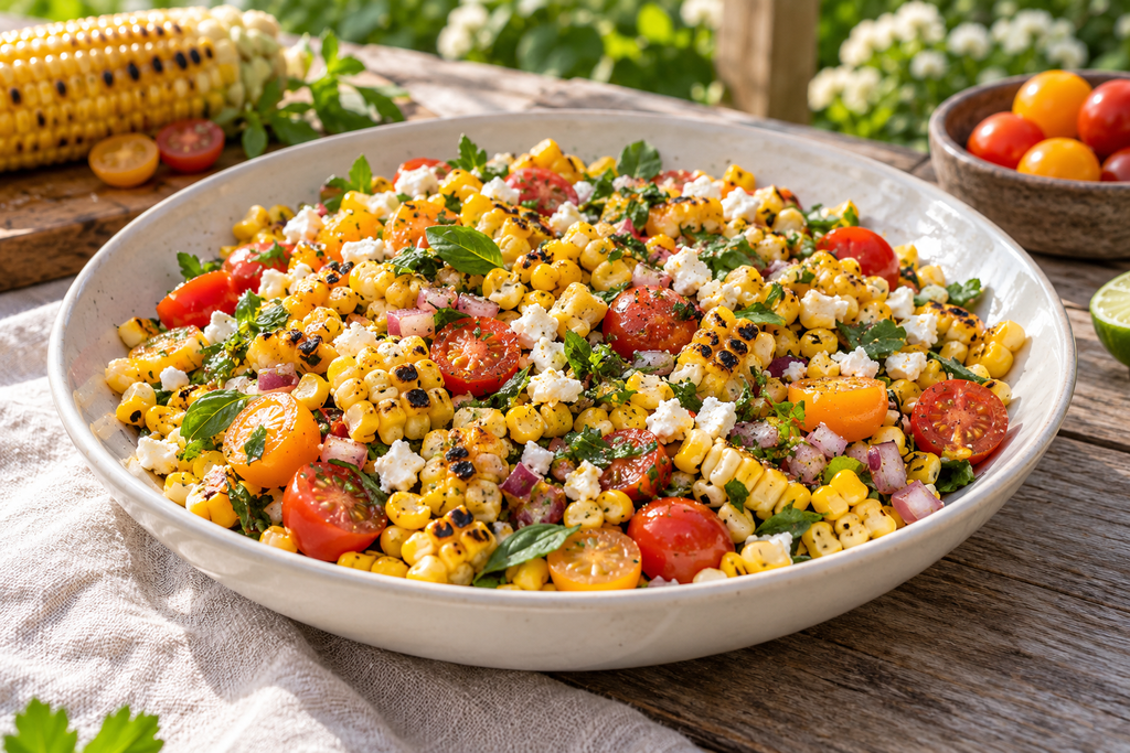 Grilled Corn and Tomato Salad