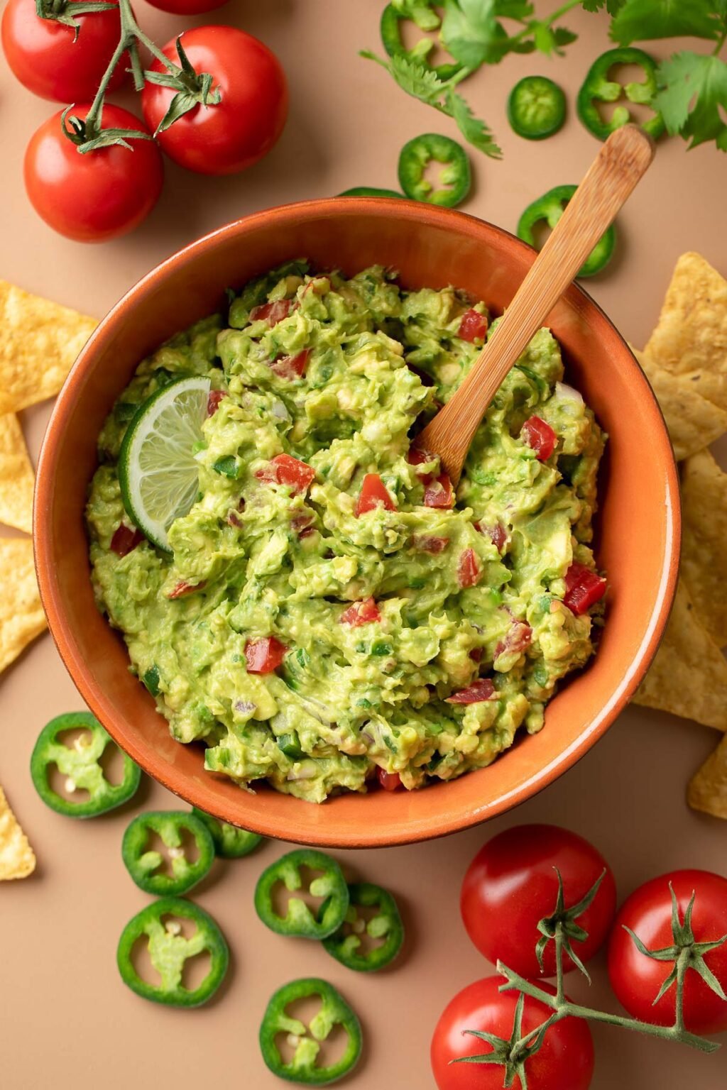 Chunky Guacamole with Tomato and Cilantro - Peas and Crayons
