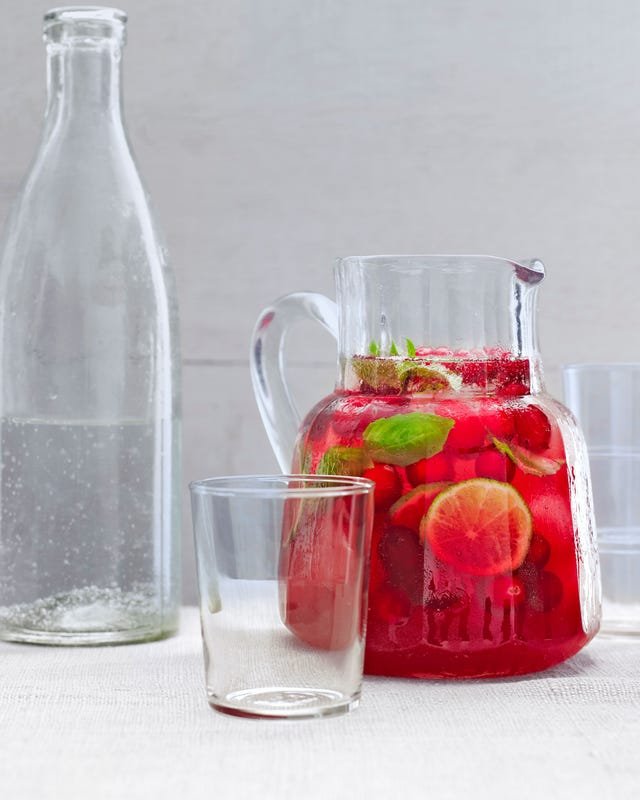 Cranberry Basil Spritzer cranberry basil spritzer