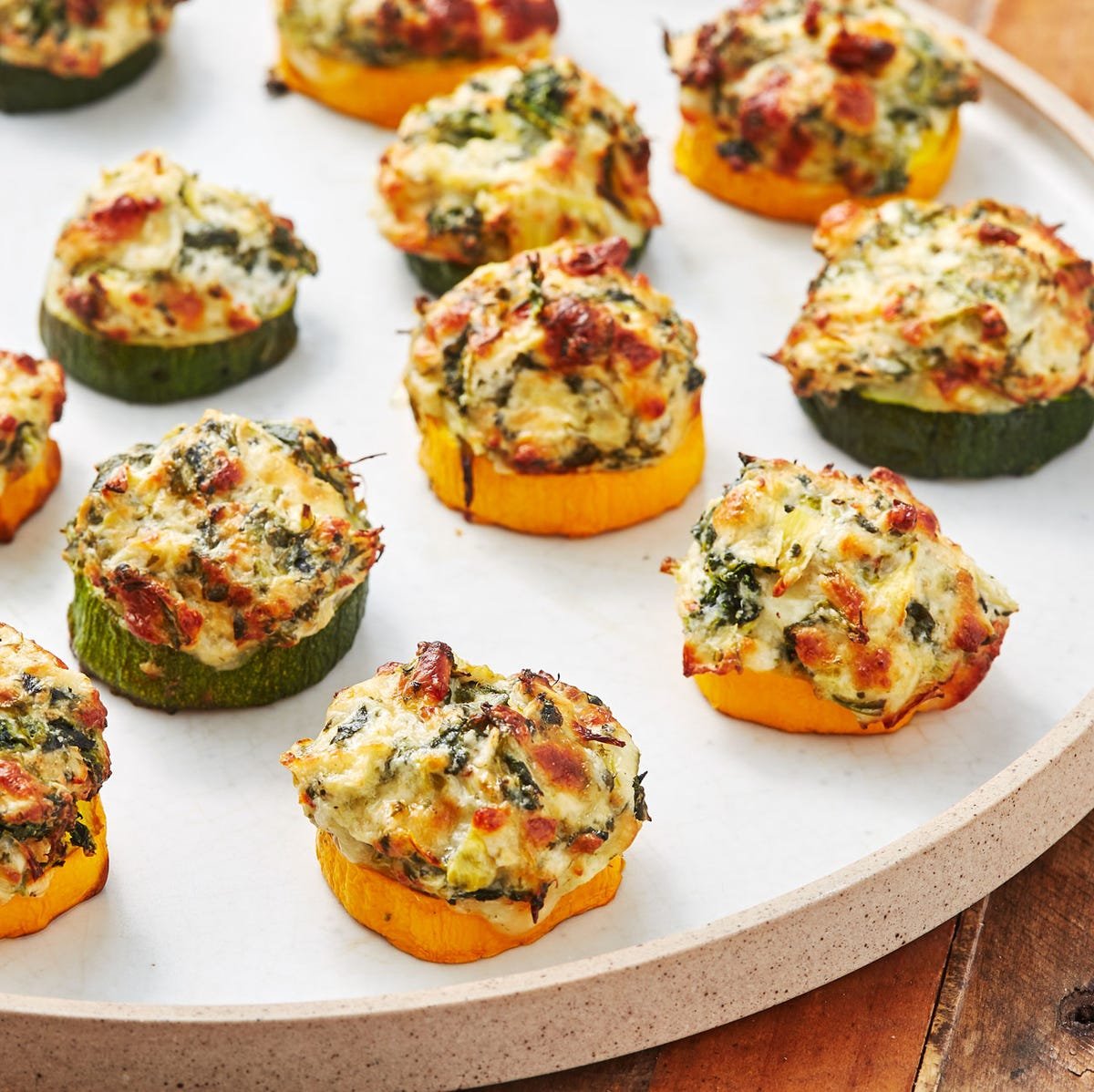 Spinach Artichoke Zucchini Bites
