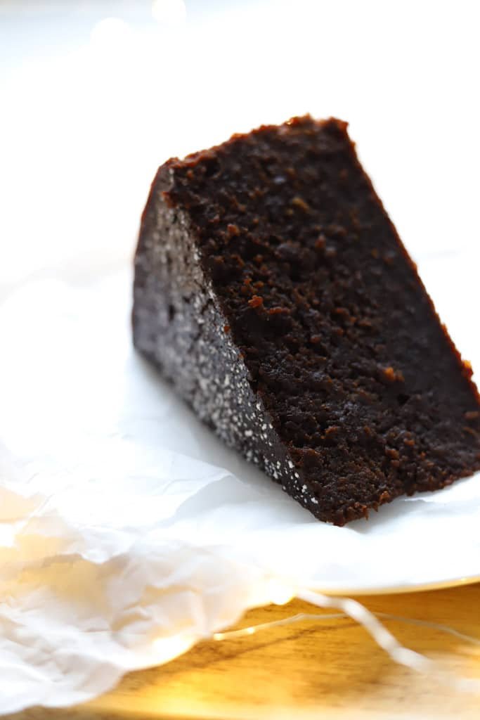 a slice of jamaican black cake.
