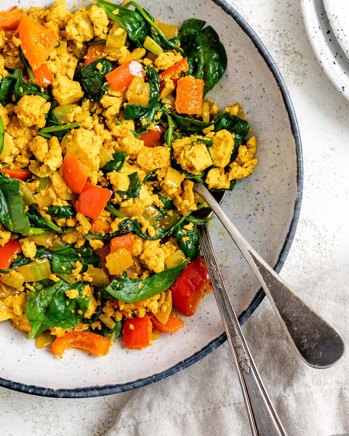 The Best Vegan Tofu Scramble with Veggies - Plant-Based on a Budget