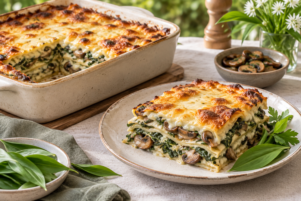 Wild Garlic & Mushroom Lasagne