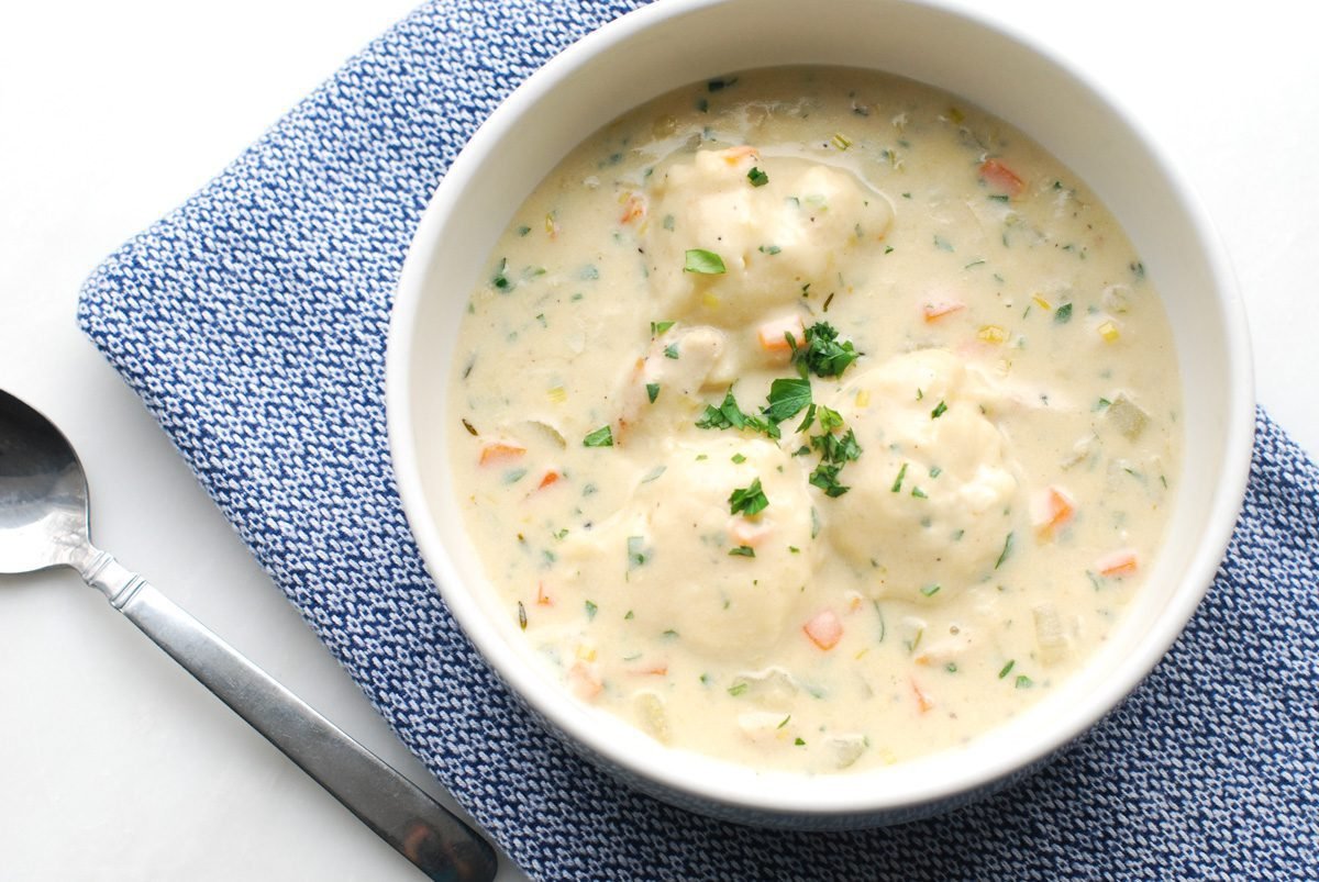 Creamy Chicken Soup with Dumplings - The Craveable Kitchen