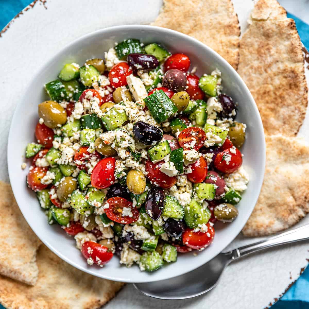 Greek Feta Salad - Silk Road Recipes