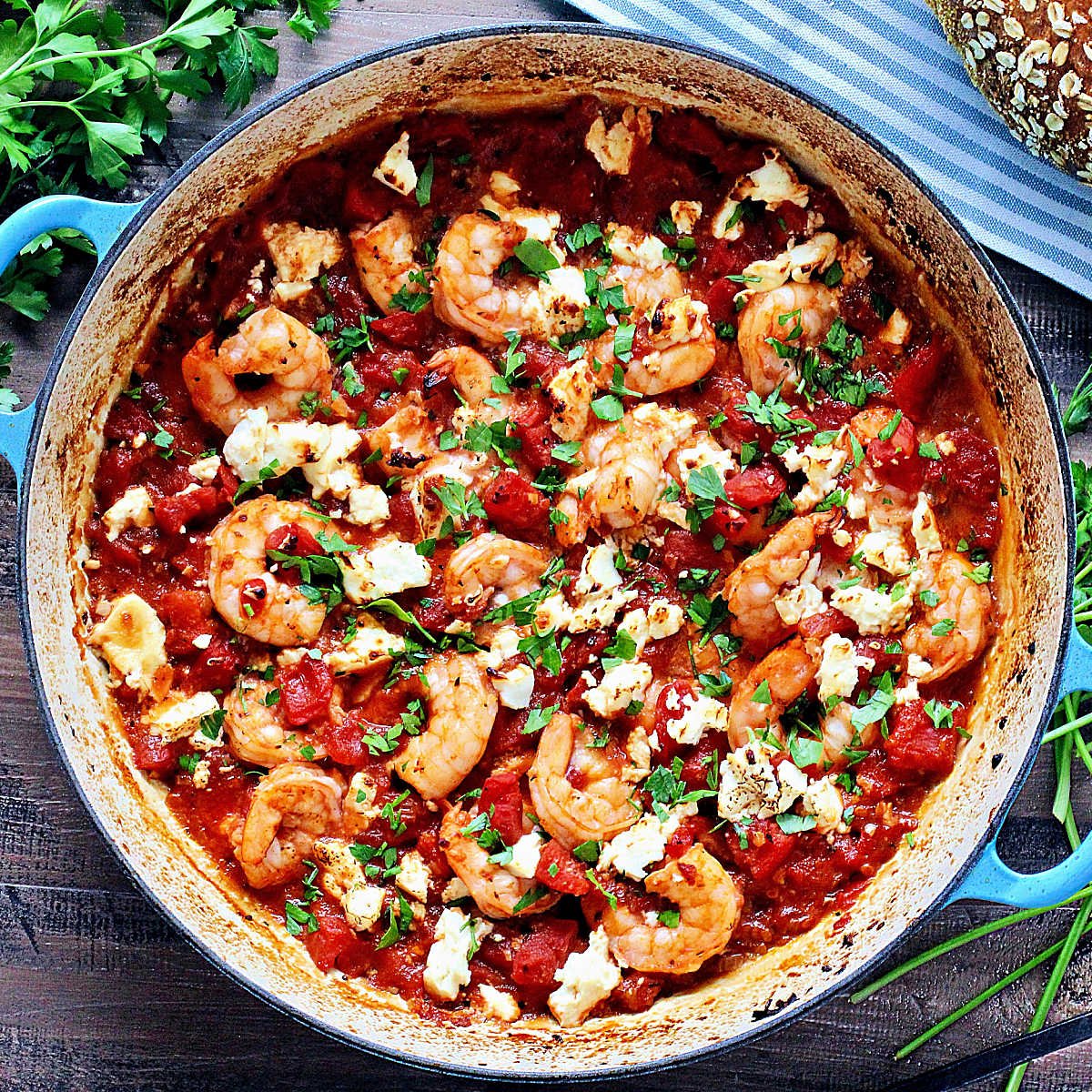 Award-Winning Shrimp Saganaki (Greek Shrimp with Feta)
