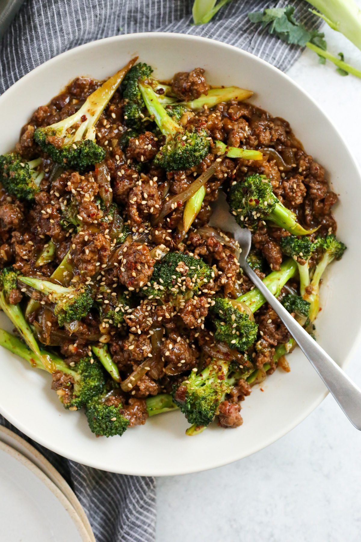 Ground Beef and Broccoli