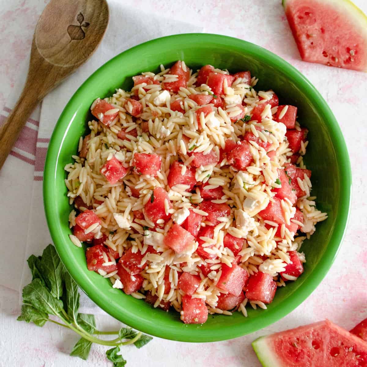 5 Ingredient Watermelon Orzo Salad