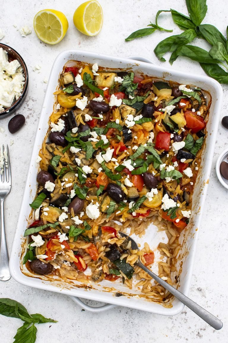 Mediterranean Orzo Bake