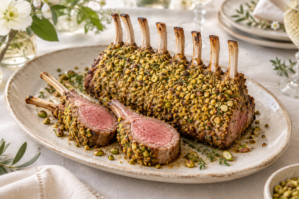 Pistachio Crusted Rack of Lamb
