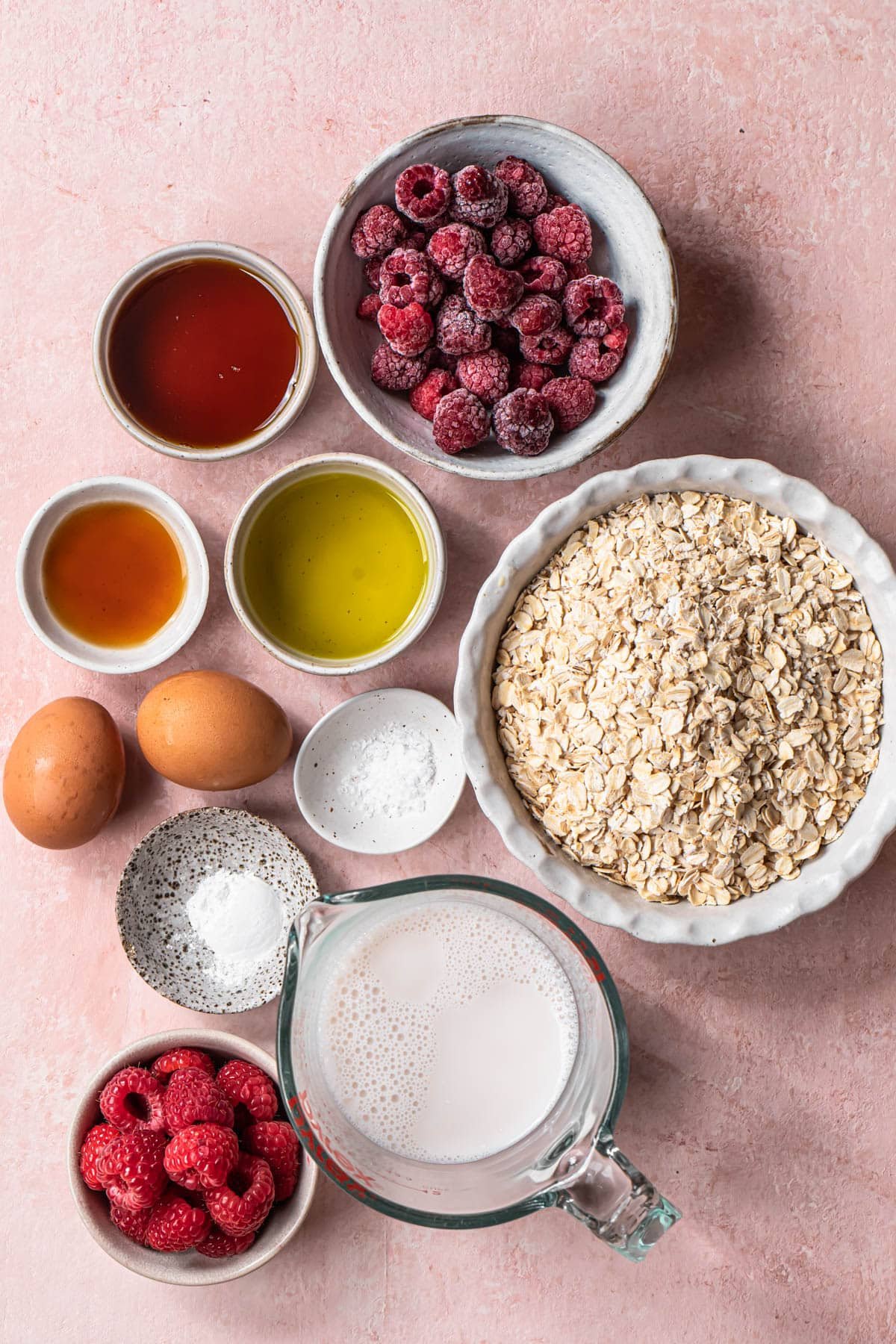 Raspberry Baked Oats Without Banana - Our Nourishing Table