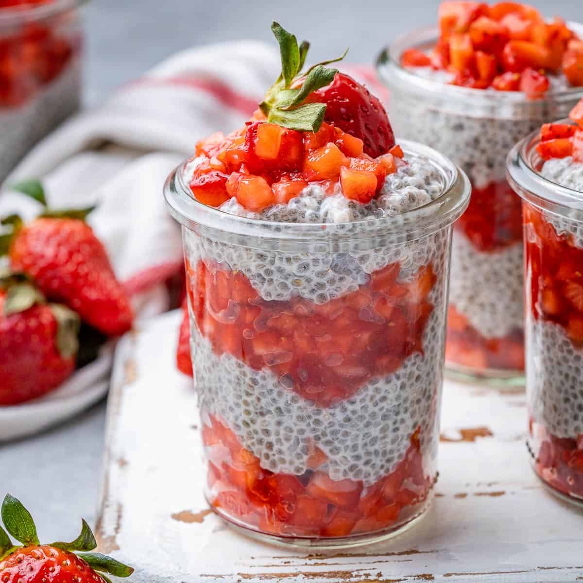 Strawberry Chia Seed Pudding