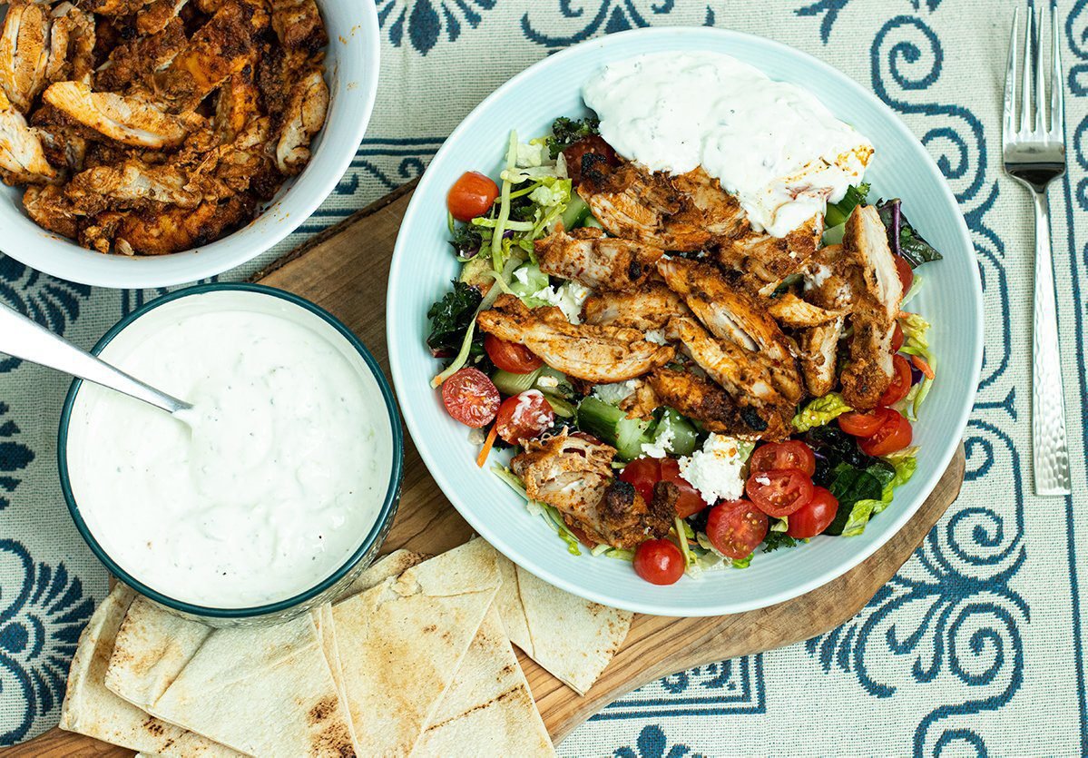 Greek-Style Chicken Gyro Bowl - Dimitras Dishes