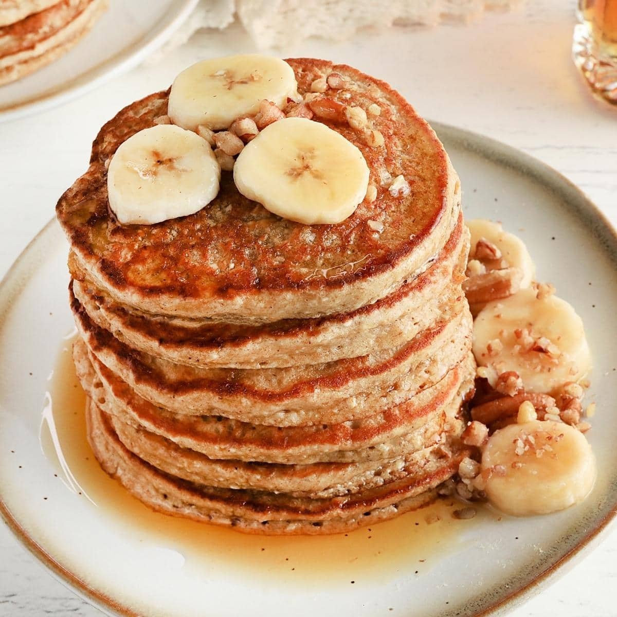 Banana Oatmeal Pancakes