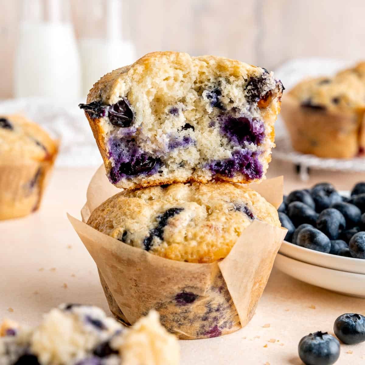 The Best Sourdough Discard Blueberry Muffins
