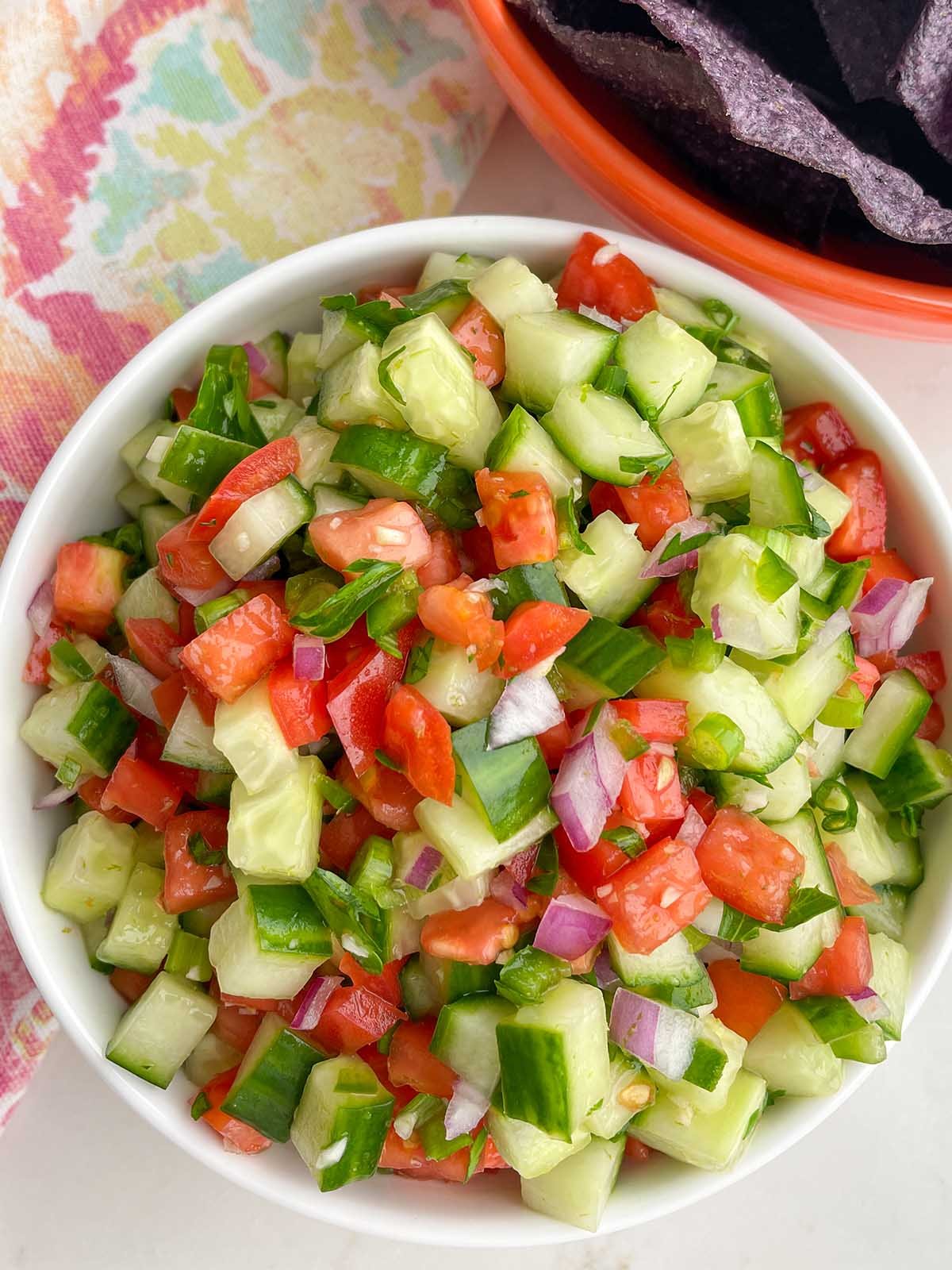Cucumber Pico de Gallo - Midwestern HomeLife
