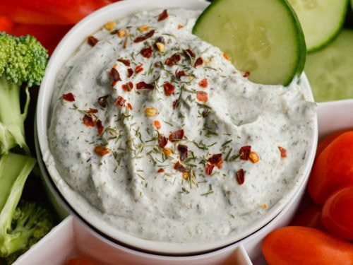 Garlic Herb Cottage Cheese Dip