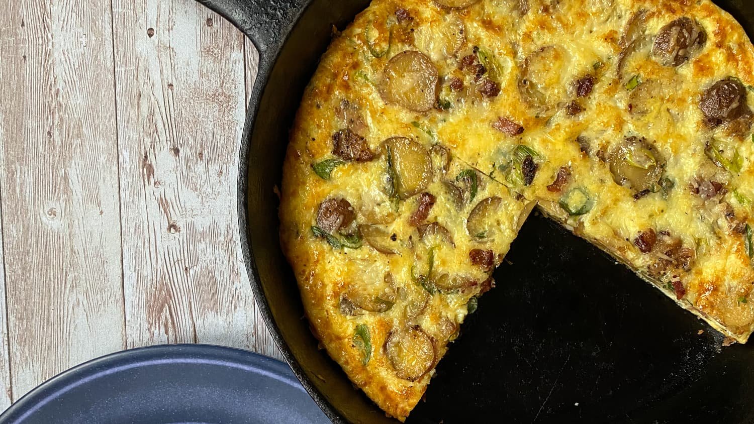 Cheesy Potato Frittata with Bacon