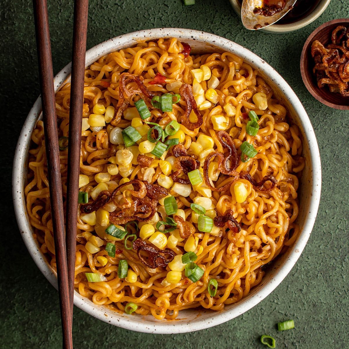 Spicy Vegetarian Ramen Carbonara