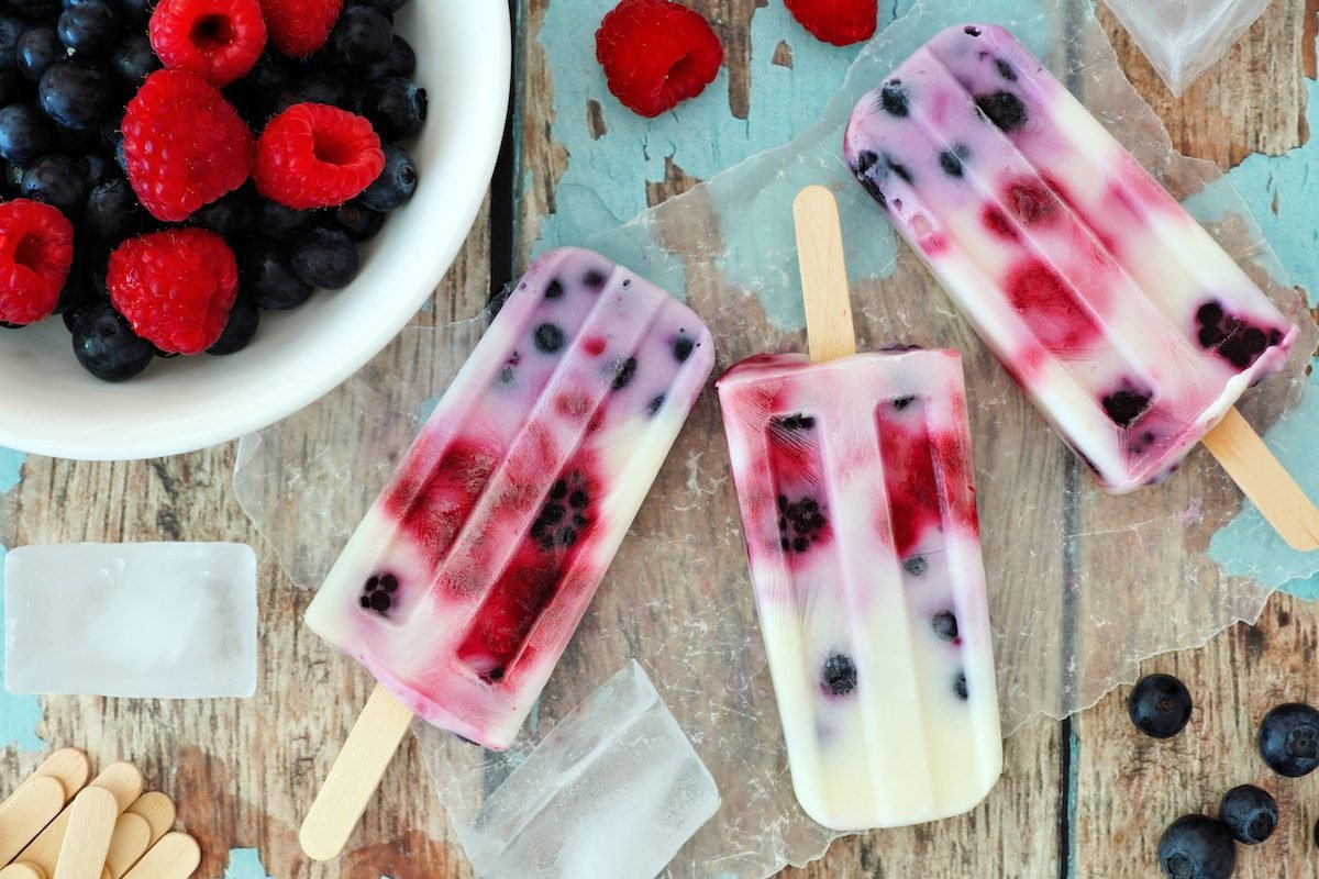 Greek Yogurt Berry Popsicles Recipe