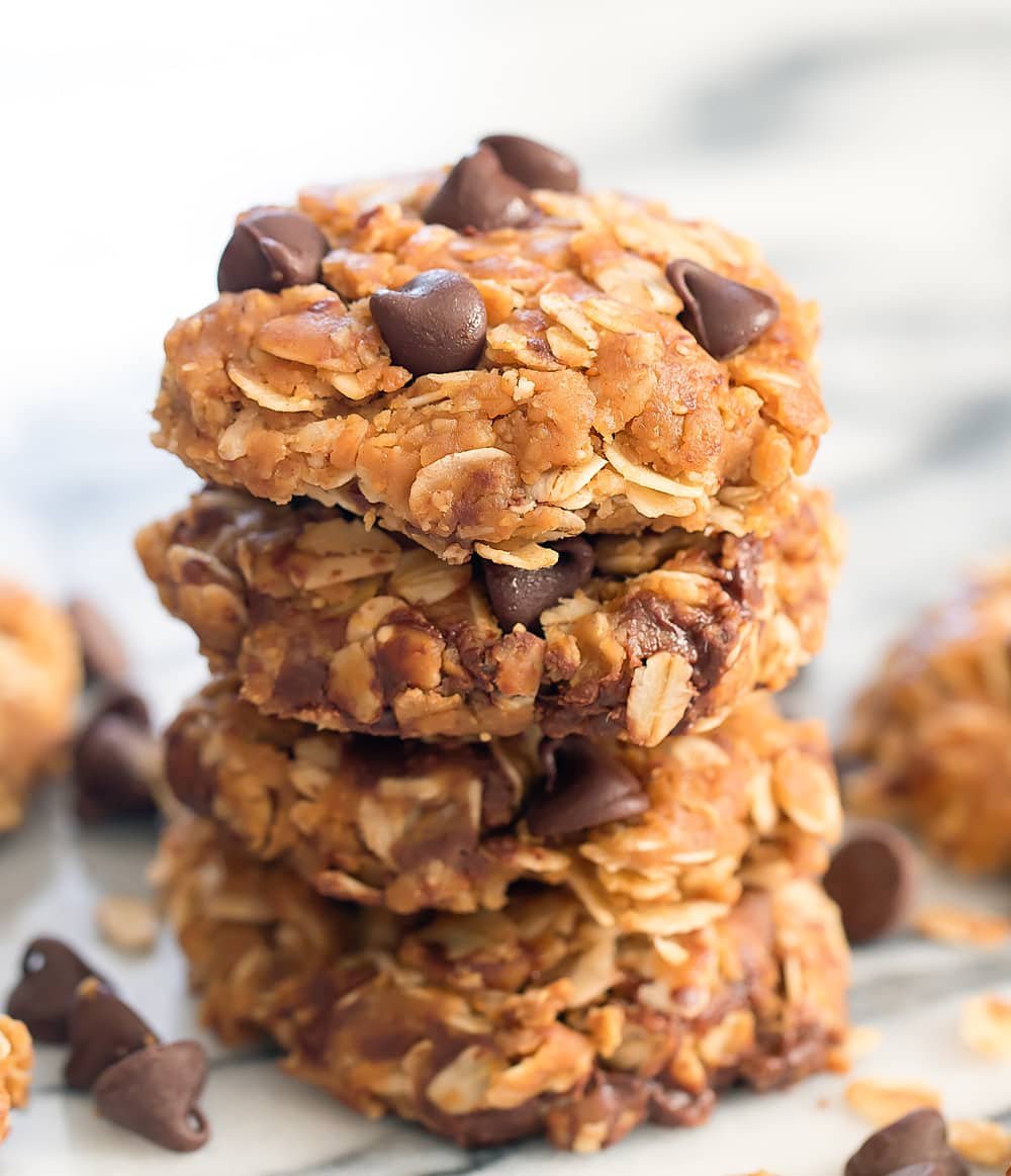 3 Ingredient Healthy No Bake Oatmeal Cookies
