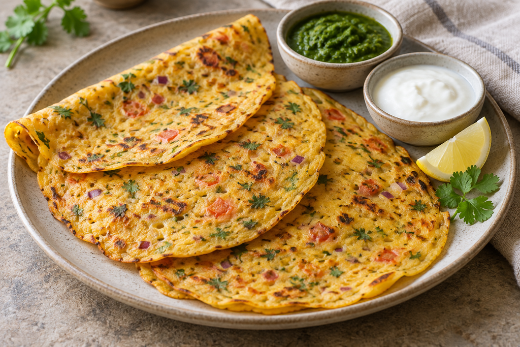 Pudla – Indian Chickpea Flour Crepes