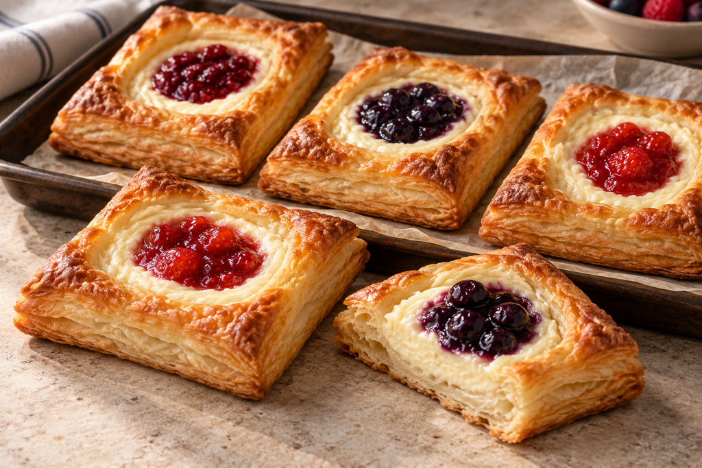 Cream Cheese and Berry Jam Breakfast Danishes