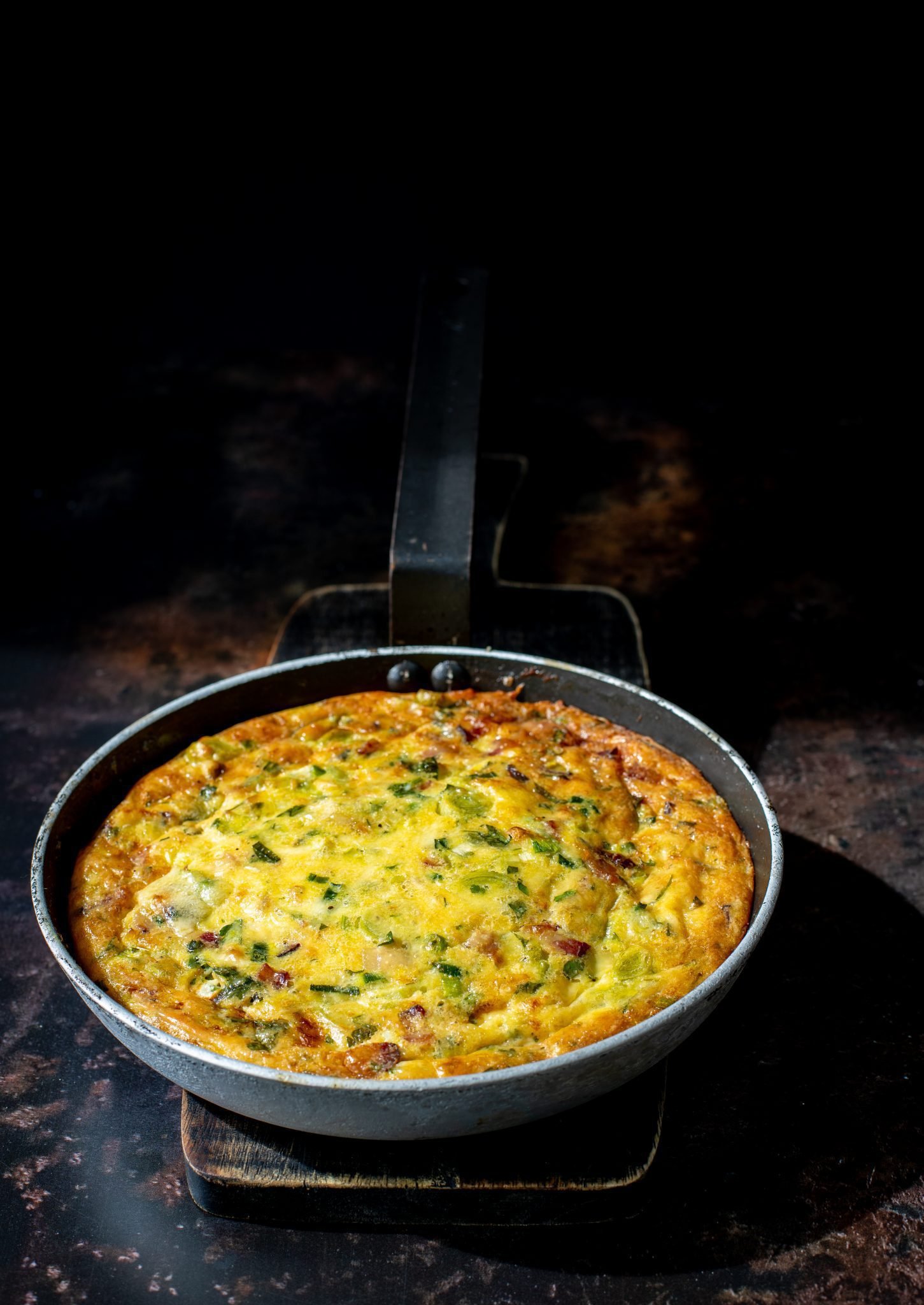 Bacon, Leek & Spring Onion Frittata