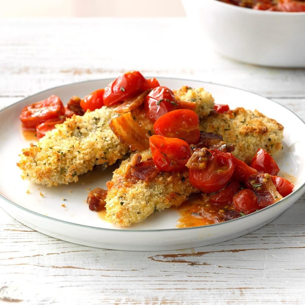 Baked Chicken with Bacon-Tomato Relish -