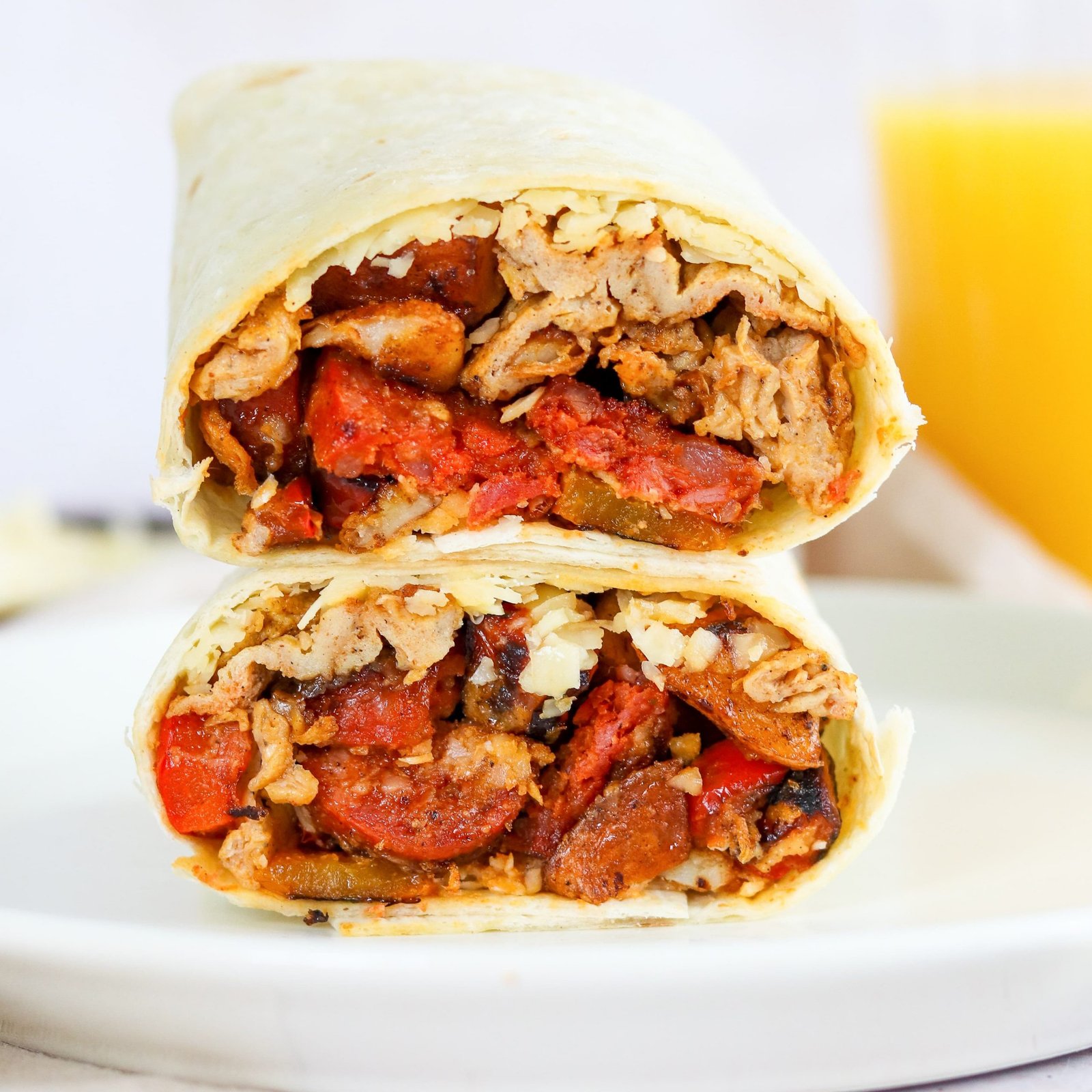 Chorizo Breakfast Burrito with Egg & Peppers – Curly's Cooking