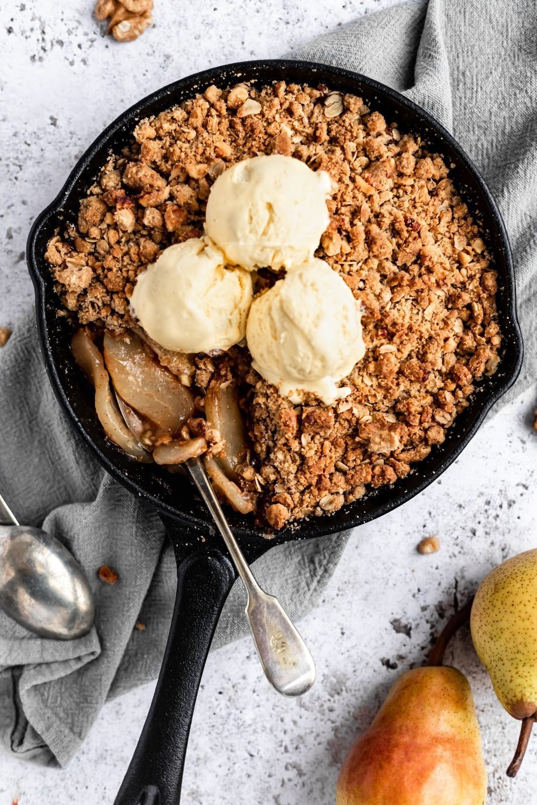 Cinnamon Walnut Pear Crisp | Ambitious Kitchen