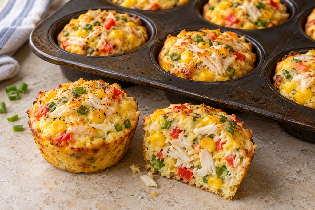 Crab, Corn and Old Bay Frittata Cups