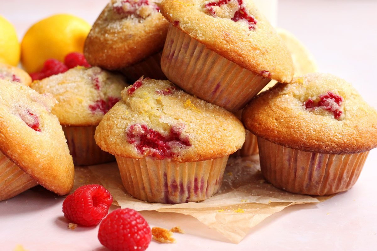 Lemon Raspberry Muffins - Scientifically Sweet
