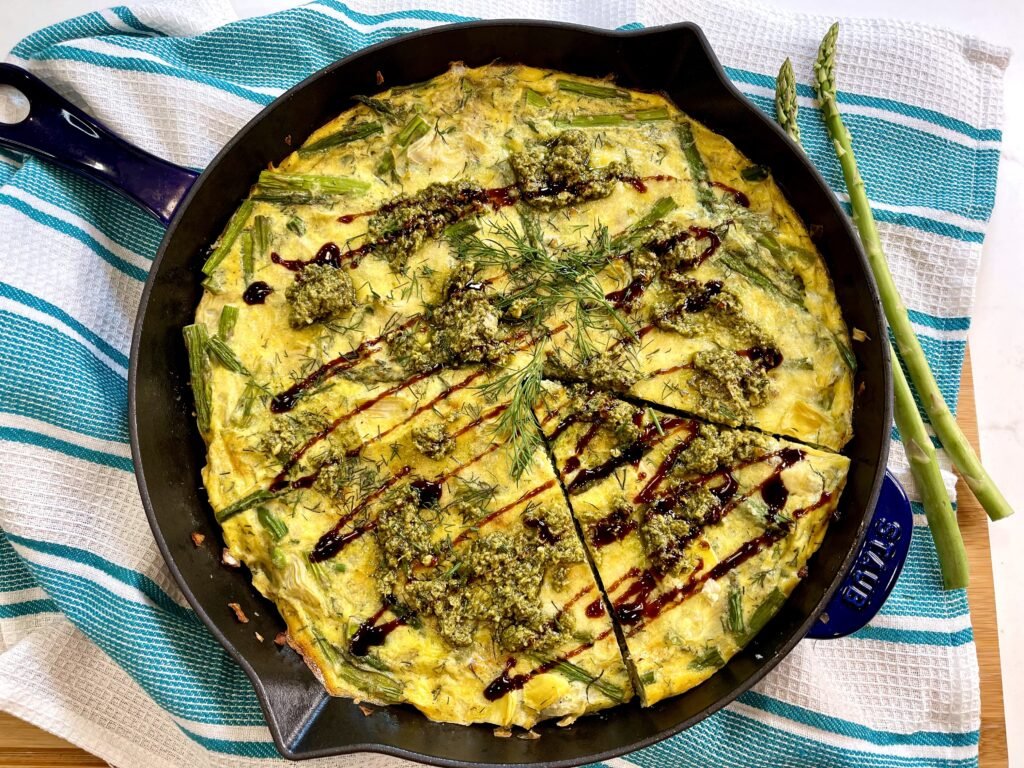 Spring Frittata with Asparagus and Artichokes - Joy Bauer