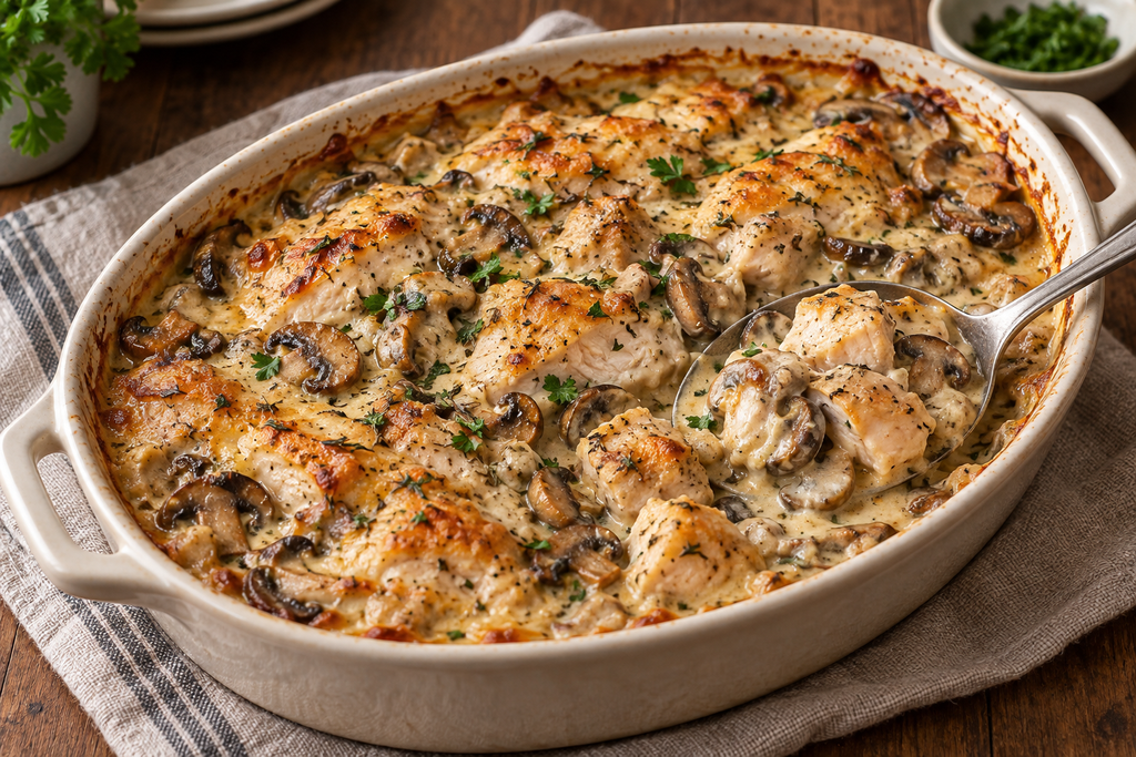 Chicken and Mushroom Casserole