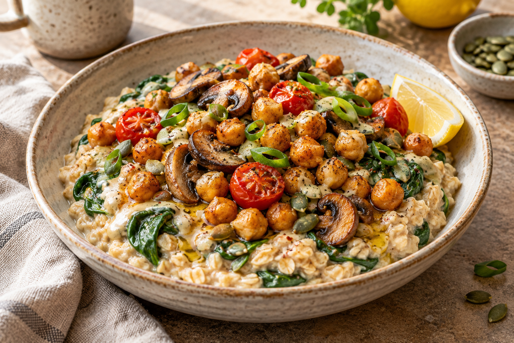 Savory Chickpea Oatmeal