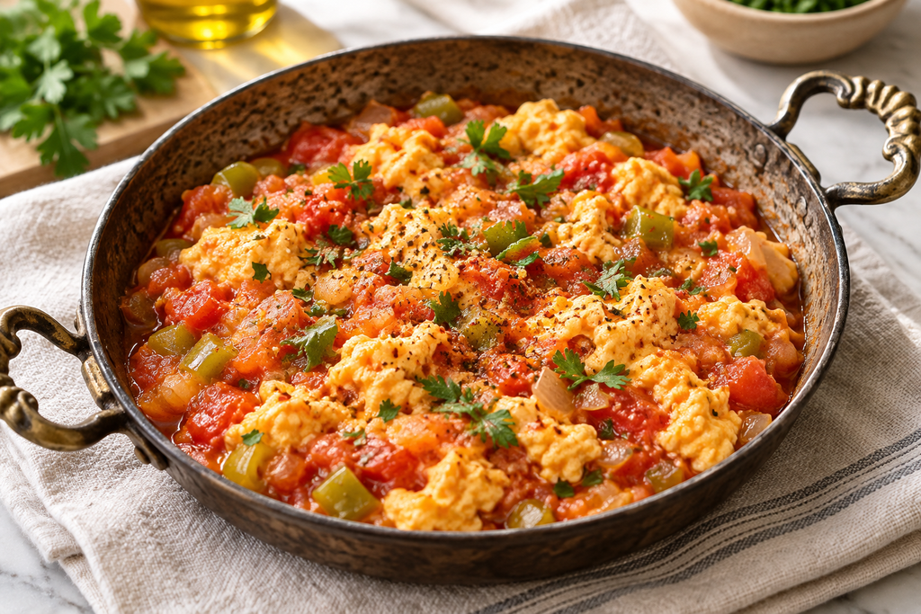 Turkish-Style Scrambled Eggs.
