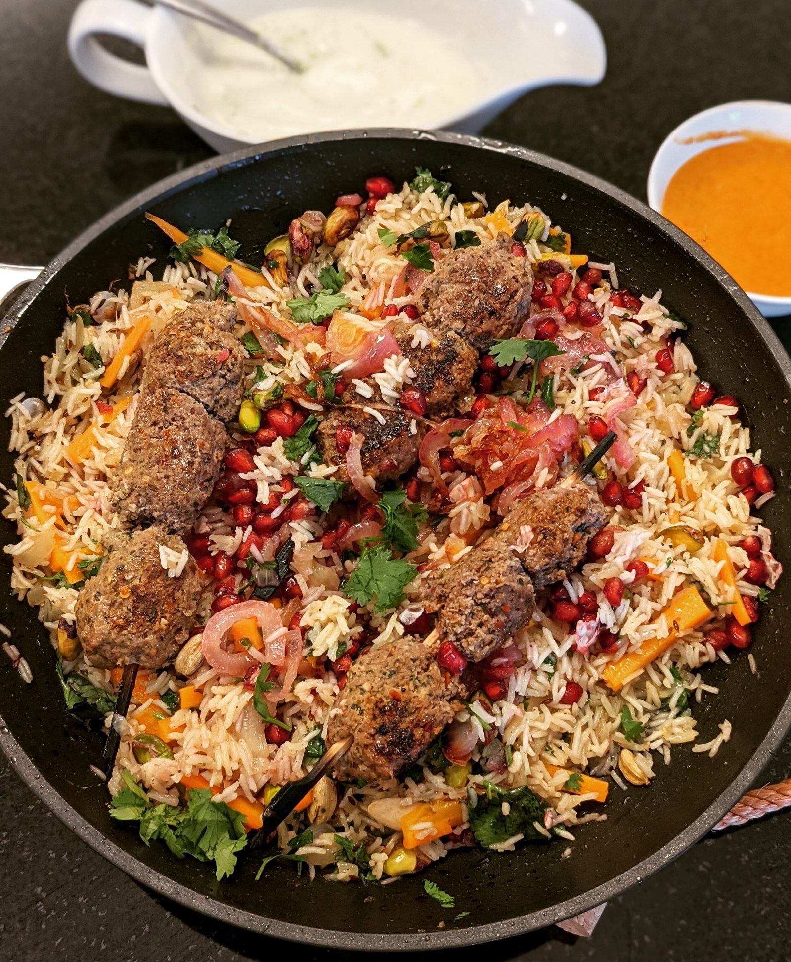 Lamb Kofta with spices, Citrus and Jewelled Rice — Jolana Bar & Grill