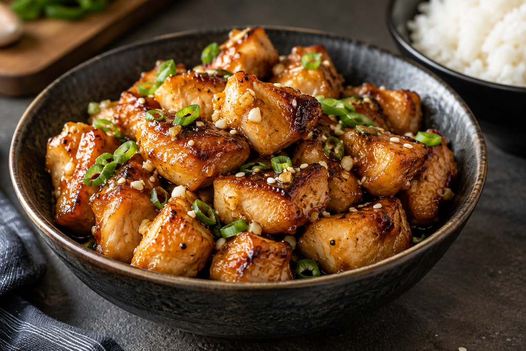Honey Garlic Chicken Cubes