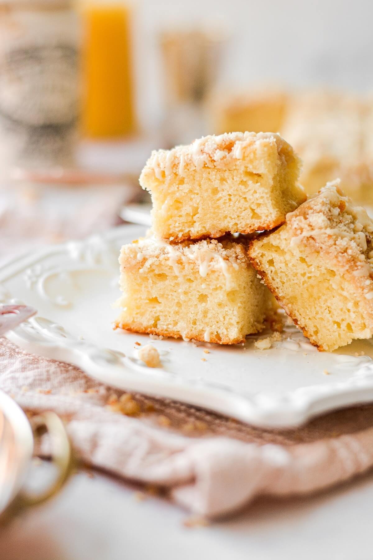 High Altitude Orange Sour Cream Coffee Cake - Curly Girl Kitchen
