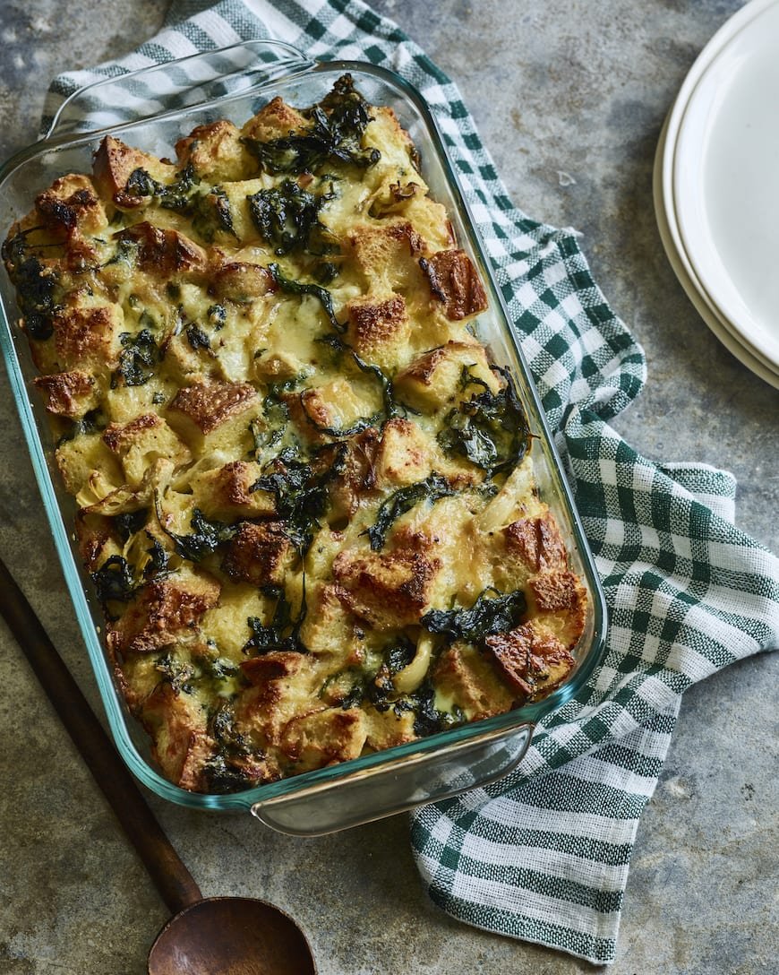 Spinach Artichoke Strata - What's Gaby Cooking